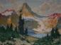 "Mount Assinaboine" Lino-Block Print by Barbara Leighton (Barleigh)