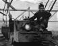 Biz Griffin at Monarch #2 riding trolley locomotive