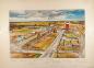 George Campbell Tinning's painting of rail yard in Lorlie, SK
