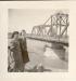Dorothy Monro (Adams) and Kay Brumacin (Webb) posing by the Hudson Bay Railway bridge.
