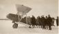 Carl Sherritt's airplane prior to take-off in a field in The Pas.