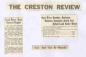 The Creston Review gave up to date information to the public about the details of the 1938 flood.