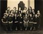 Portrait of the Kawano Method of Practical Sewing Instruction class graduates, Vancouver, BC, 1941