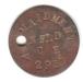 Pte. Maidment's dog tag with his service number 2910.