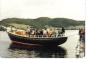 J&B being towed back to the wharf at Henry Vokey's shipyard in Trinity, Newfoundland.