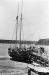 A sailing vessel is shown at Haines' wharf c. 1920