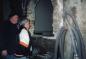 John Arends and Al Mann take one last look at the glass furnace