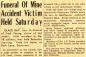 1B mine accident newspaper clipping dated January 4, 1943.