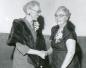 Mrs John MacEachen and Mrs Hazel Davis at banquet after cut over at Douglas, Ontario