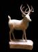 Whitetail Deer carved from basswood by Roger Wright