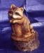 Raccoon carved by Karl Stang