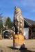 A Timber Wolf carved by Chainsaw carver Mark Chasse