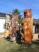 Bear and Indian figure carved by Chainsaw carver Mark Chasse
