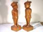 Pair of soldiers (possibly Cameron Regiment) carved from Cedar by Tom Mills