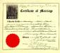 Leon and Mavis' marriage certificate