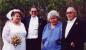 Carla of the St'langng 7laanaas on her wedding day with Max and parents Anne and Alfred Davidson.