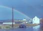 Rainbow over Elliston wharf