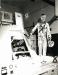 Astronaut Scott Carpenter with the Mercury Procedures Trainer