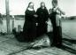 L to R: visiting Sister; Sister Hugh Marie; Dan McDougall with swordfish catch
