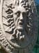 Detail from Brock's Monument, detail of Medusa with Snake Hair, a Masonic symbol