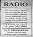 Ad for H.E. Bedingfield's radio store
