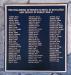 A monument plaque displaying the names of those who attended school in Royalties and served in WWII