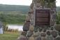 The Fort Fork cairn which commemorates the crossing of North America by Alexander Mackenzie in 1793.