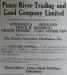 An advertisement for the Peace River Trading and Land Company Limited.