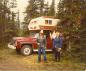 Bill and Pat Graham ready to leave camp at Whirlpool Point
