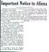 'Important Notice to Aliens'