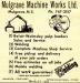 Mulgrave Machine Works advertisement