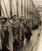 Troops cross the Hillsborough Bridge, Charlottetown, 1940. 