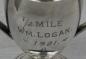 Detail of Willie Logan's 1921 1/2 Mile Trophy