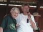 June Price honouring longtime resident Lily Self of Ashern at the Annual Thresher's Reunion in 2003.