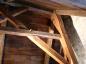 Truss beams in the attic