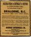 Advertisement for properties for sale in Bralorne.