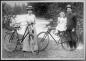 Susan, Lela and James Bush on a bicycle ride along the river