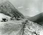 Construction of Trans Canada Highway at Rogers Pass.