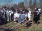A group of people, whose ancestors were Quakers, at the 200th Anniversary of Newmarket