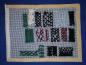 Needle lace sampler showing different buttonhole stitch patterns