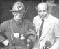Renown photographer Yosuf Karsh, posing with miner,  Mr. William PARSONS