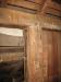 Interior view of second floor rear wall timbers of the main grist mill building