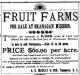 Advertisement of fruit farms for sale at Okanagan Mission