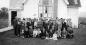 Congregation in front of Benvoulin United Church after Easter service in 1951