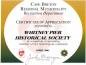 Municipality's Certificate of Appreciation