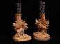 Pair of Candle holders carved by Charles Volrath