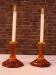 Candle holders carved by Charles Volrath for the  Lutheran Church
