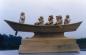 Pointer Boat and crew, carved by Dub Jube