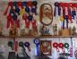 Display of carvings and winning ribbons by Gerry Grantham