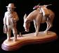 Prospector and Burro carved by Karl Stang